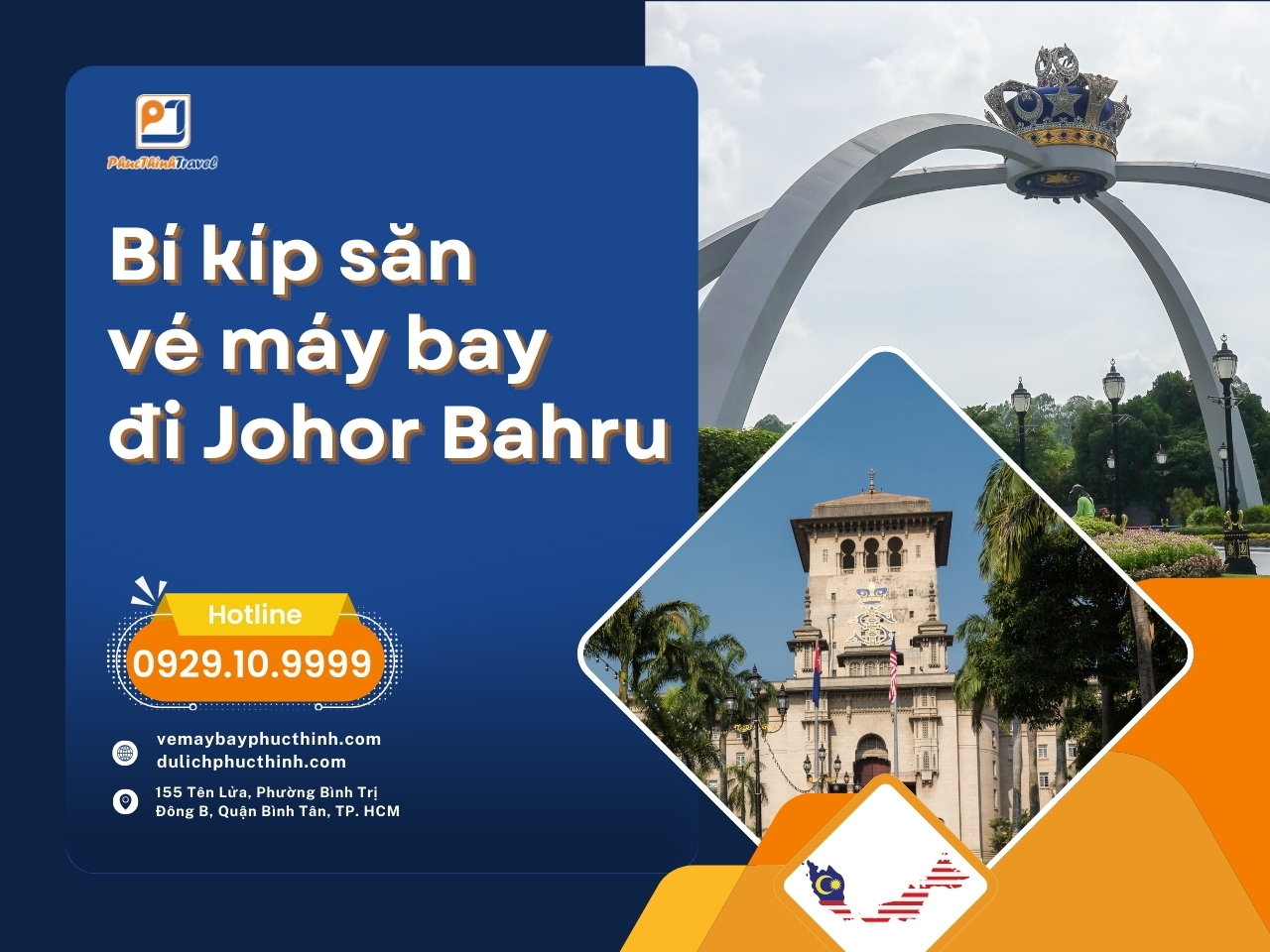 vé máy bay đi johor mahru vé máy bay phúc thịnh