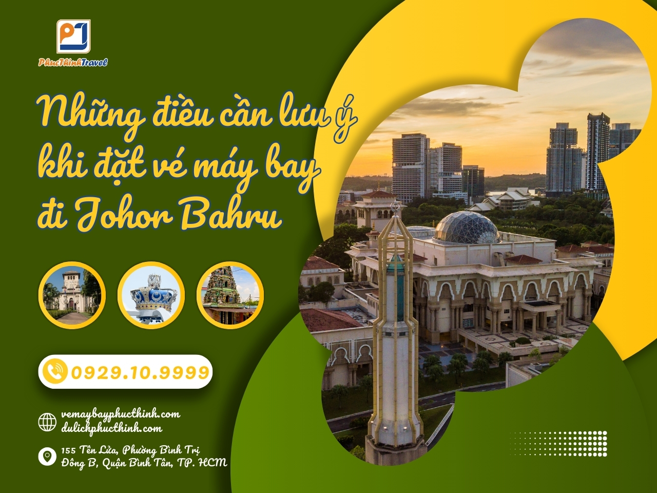 Vé máy bay đi johor bahru vé máy bay phúc thịnh