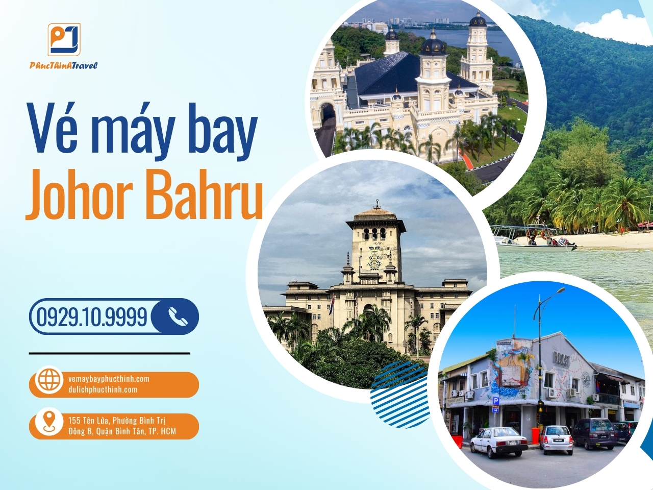 Vé máy bay đi Johor Bahru vé máy bay Phúc Thịnh